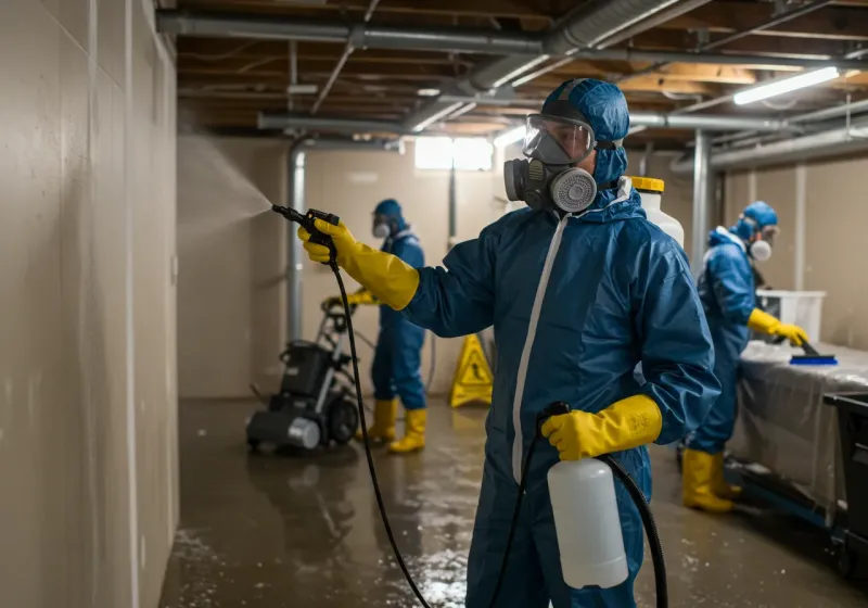 Basement Sanitization and Antimicrobial Treatment process in Essex Junction, VT